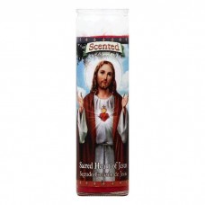 St Jude Candle 8 Inch Sacred Heart of Jesus Scented Candle, 1 ea (Pack of 12)   